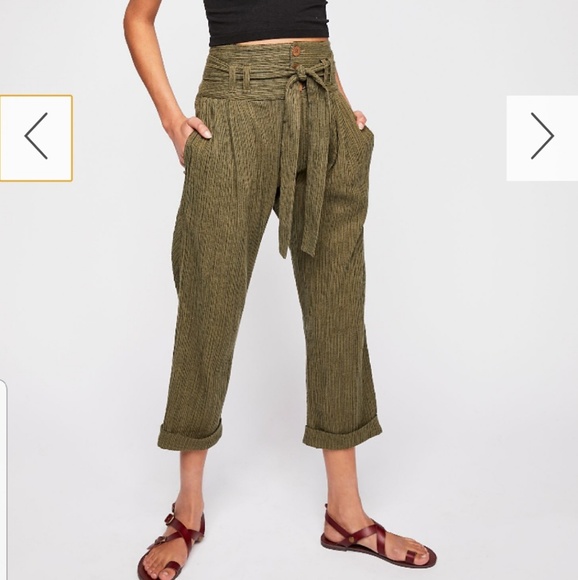 Free People Rumors Yarn Dye Harem Pants - Picture 4 of 5
